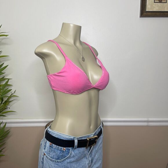 SKIMS LOGO TRIANGLE BRALETTE BRA - BUBBLEGUM PINK - Picture 4 of 9